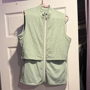 Women's Foot Joy Sleeveless Quilted Jacket - Light Green